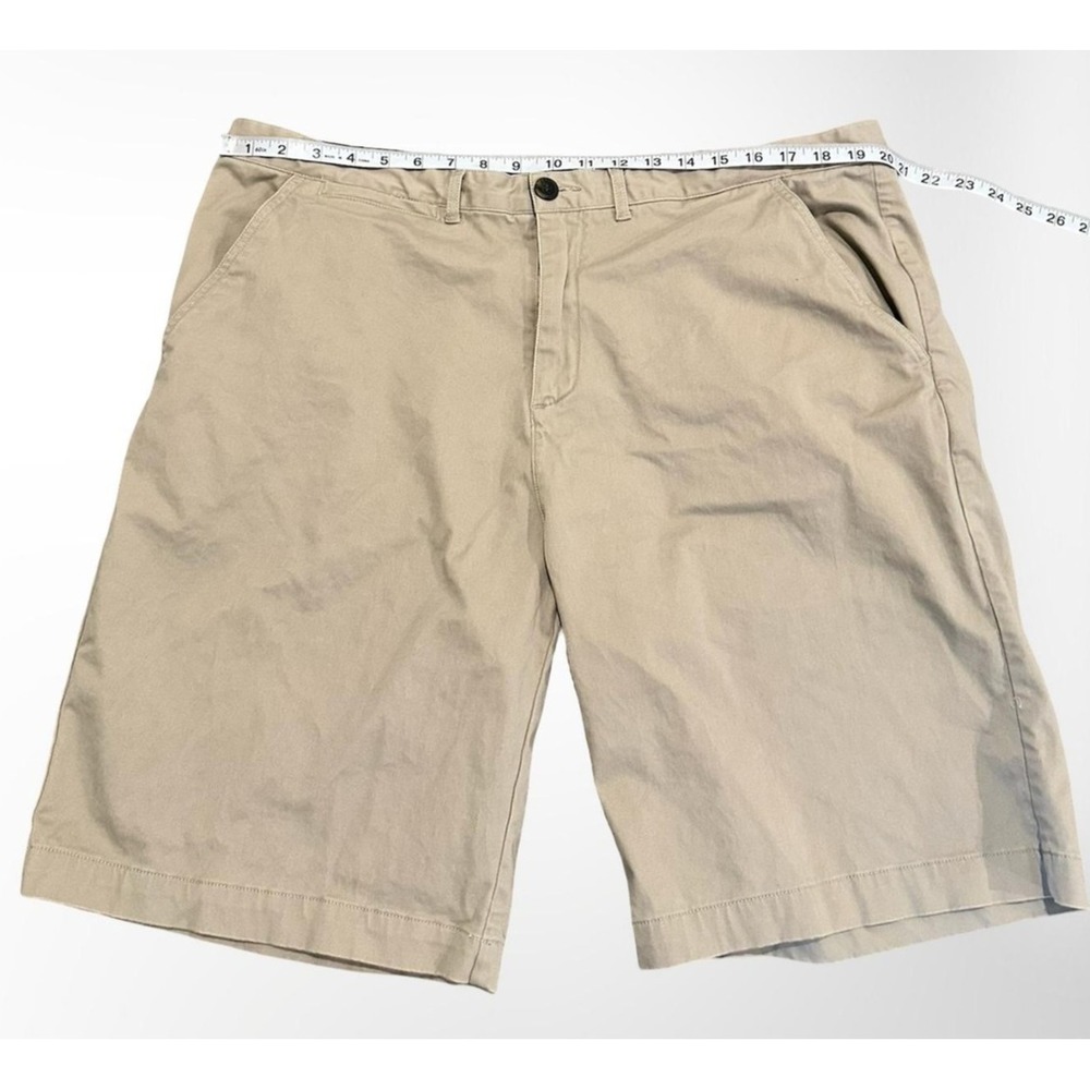 Jachs Shorts Mens 42 Khaki Tan Flat Front Casual Stretch Cotton Chino Classic - Picture 8 of 9